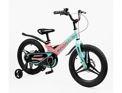Дитячий велосипед 18 MG Corso «MONTI» MT-18110, магнієва рама, рожево-бірюзовий