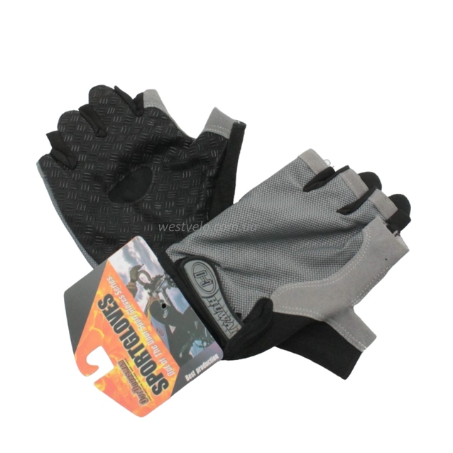 Рукавиці "L" (21-22 см) HUWAI чорно-сірі (370) фото westvelo.com
