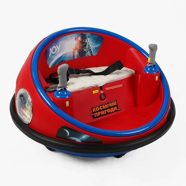 Електро космічний корабель JOY UF-02369, двигуни 2*35W, акумулятор 12V 4.5Ah, підсвічування, мелодії, пісні англійською мовою, регулювання гучності фото westvelo.com