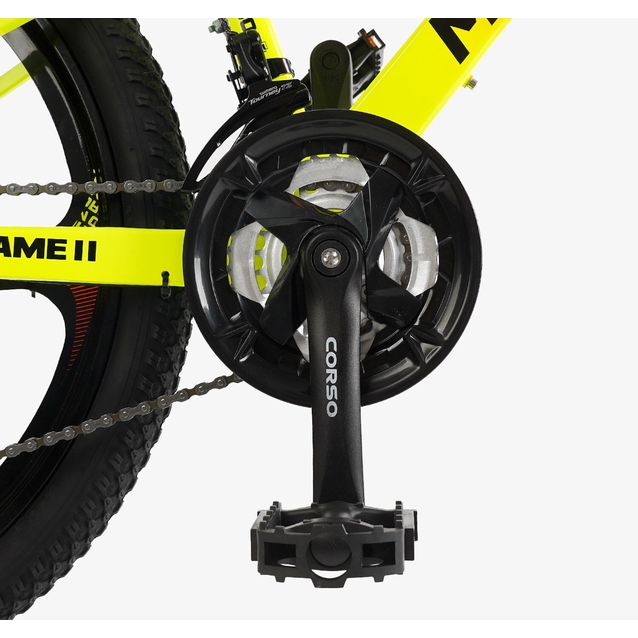 Велосипед 24 MG Corso «MAGNUM» MN-24821 магній 11", (к-т SHIMANO) жовто-помаранчевий фото westvelo.com