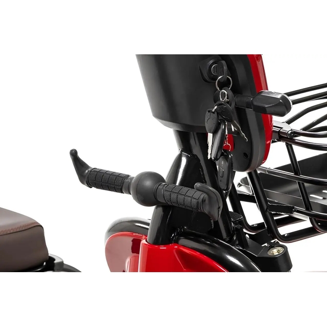 Трицикл Corso «OSTIN» SN-077150, двигун 1000W, акумулятор 72V/23Ah графеновий, синій + 1 ящик. акум, колеса 10" фото westvelo.com