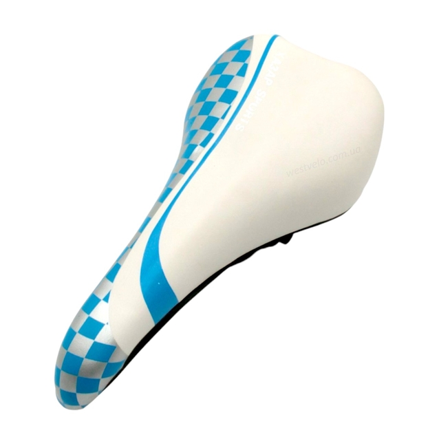 Сідло мтв № 32, біло-синє фото westvelo.com