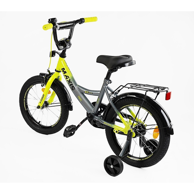 Дитячий велосипед 16 ST Corso «MAXIS» CL-16393 сіро-жовтий фото westvelo.com