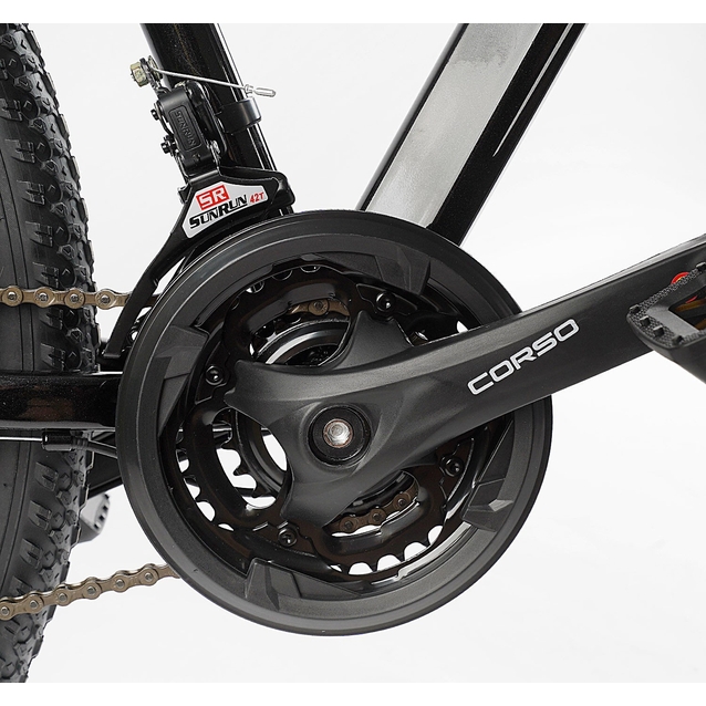 Велосипед 29 ST Corso «NITRO» NT-29605 сталь 19", (к-т SunRun) чорний фото westvelo.com