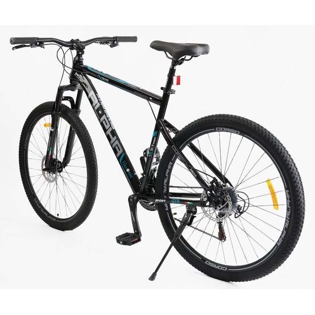 Велосипед 29 ST Corso «ALPHA» LF-29111 сталь 21", (к-т SHIMANO) чорно-синій фото westvelo.com