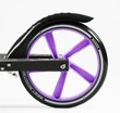 Самокат дитячий 2-х колісний, PU Best Scooter «SHARK» SH-30610 чорно-рожево-фіолетовий, Ø200mm, з ручним гальмом, затискач керма, 1 амортизатор фото westvelo.com