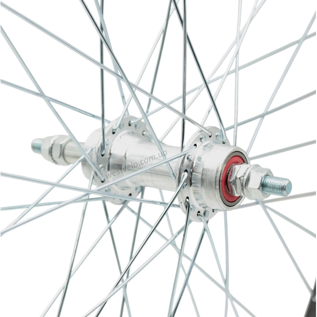 Колесо 26 зад, обід 2-ний чорний дисковий, втулка AL на промах, диск різьба фото westvelo.com