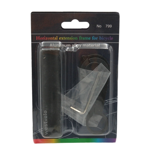 Розширювач керма одинарний, (799) чорний короткий L-10.2 фото westvelo.com