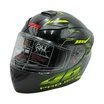 Мото шолом, закритий (L) "222" Чорно-зелений, глянцевий фото westvelo.com