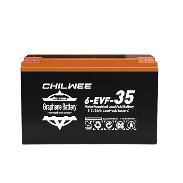 Акумулятор 12V 35Ah (графеновий) 6-EVF-35 (CH-0072V-35) фото westvelo.com
