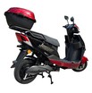 Електроскутер Corso «JOGGER» JR-948133, двигун 1500W, акумулятор 72V 25Ah свинцево-кислотний, чорно-червоний, колеса 10" + 1 ящик. акум фото westvelo.com