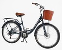 Міський велосипед 26 ST Corso «POLARIS» PS-12833 сталь 16,5", (к-т SHIMANO) синій (+к/к/б) фото westvelo.com