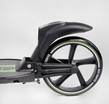 Самокат дитячий 2-х колісний, PU Best Scooter  L-22066 чорно-салатовий, Ø200mm, ФАРА, 2 амортизатори, затискач керма, ручне гальмо