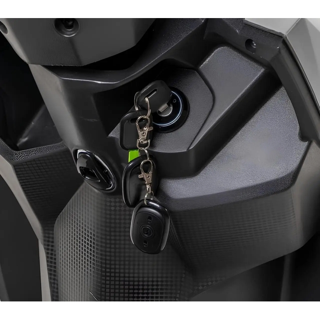 Електроскутер Corso «JOGGER» JR-316044, двигун 1500W, акумулятор 72V 25Ah свинцево-кислотний, сіро-синій, колеса 10" + 1 ящик. акум фото westvelo.com