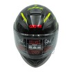 '''Мото шолом, закритий (M)  "222" Чорно-зелений, глянцевий фото westvelo.com