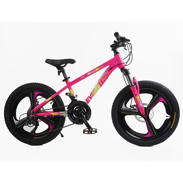 Велосипед 20 AL Corso «EVOLUTION» EV-20103 алюміній 11", (к-т SHIMANO) рожевий фото westvelo.com