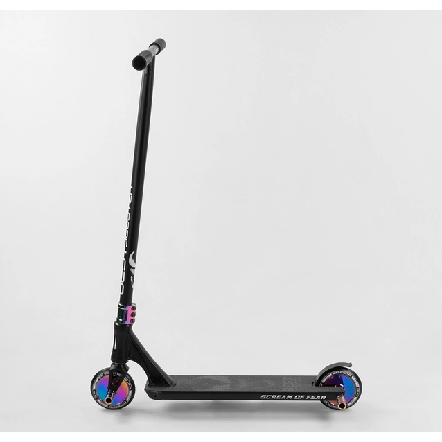 Самокат трюковий Best Scooter «SIMBIOTE-2» 97683 чорно-червоний, HIC-система, пеги, AL диск та дека, колеса PU Ø120mm, ширина керма - 57 см фото westvelo.com