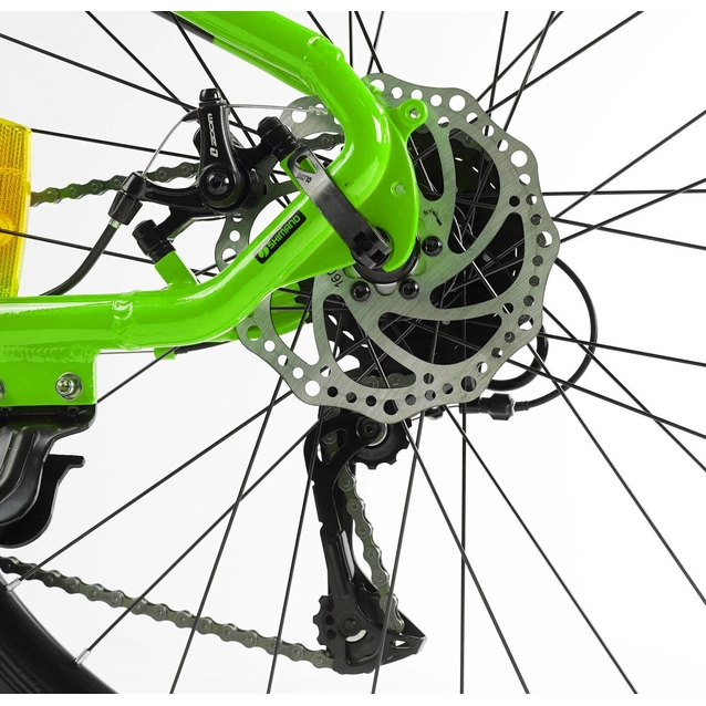 Велосипед 27.5 AL Corso «X-POWER» PW-76300 алюміній 15", (к-т SHIMANO) чорно-салатовий фото westvelo.com