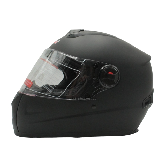 Мото шолом, закритий (S 55-56) F2 М61 чорний, матовий з відкидними окулярами фото westvelo.com