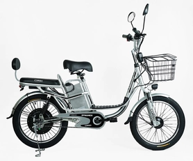 Електровелосипед 20 AL Corso «DYNAMEX» DN-20306, алюміній, двигун 350W, акум. 48V10Ah літієвий срібний