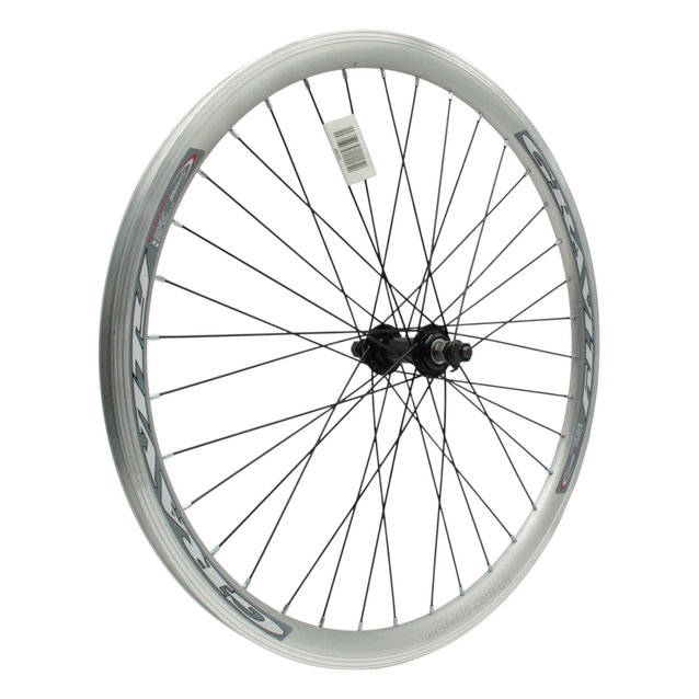 Колесо 24 перед, обід 2-ний сірий, втулка Shunfeng. чорна спиця фото westvelo.com