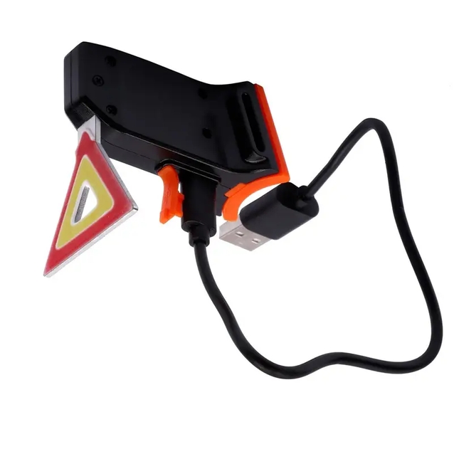 Мигалка usb зад. №902 "Трикутник" LED (LEIHAO-286) червоно-жовта фото westvelo.com