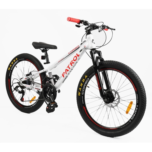 Велосипед 24 ST Corso «PATROL» PL-24614 сталь 11", (к-т SunRun) білий фото westvelo.com