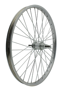 Колесо 24. зад, обід нікель, спиця 2мм, вт. Falcon + к-т