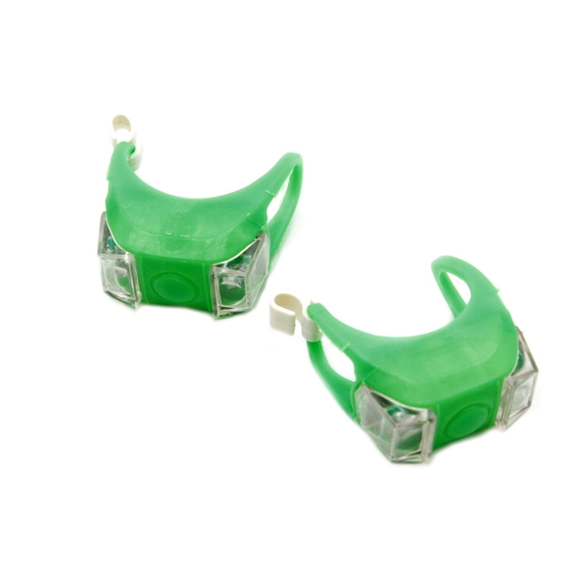 Мигалка силікон №009 2шт. на батарейці, зелена фото westvelo.com