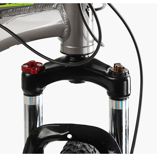 Велосипед 26 AL Corso «PULSAR» PL-26031 алюміній 13", (к-т SHIMANO) сіро-салатовий фото westvelo.com