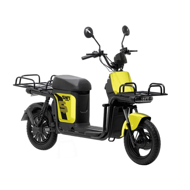 Електроскутер Corso «SWT-5» SW-03708 двигун 1000W, акумулятор 72V/20Ah, жовтий + 1 ящик. акум, колеса 12" фото westvelo.com