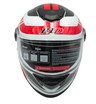 Мото шолом, закритий (M 57-58) BLD-М65 інтеграл, білий глянець з червоно-чорним малюнком фото westvelo.com