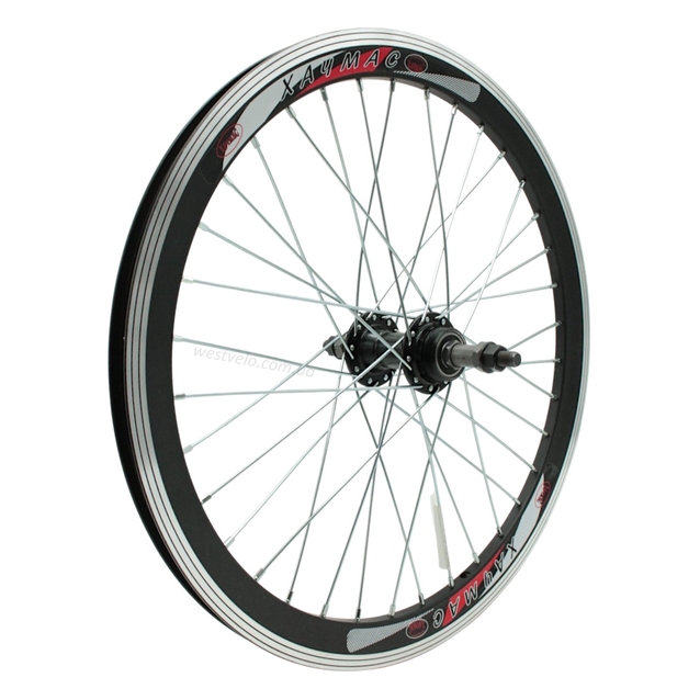 Колесо 20 зад, обід 2-ний чорний, втулка AL на промах, чорна фото westvelo.com