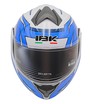 Мото шолом, трансформер (L) IBK-112 біло-синій з відкидними окулярами фото westvelo.com
