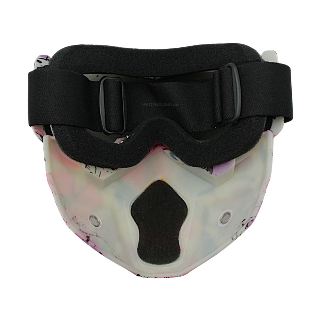 Мото окуляри Кросс-ендуро (хамелеон) BEON + захисна маска (кольорові плями) фото westvelo.com