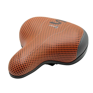 Сідло на демферах SPORT HAPPY AFT-21, сіро-коричневе з ручкою