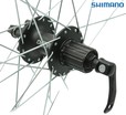 Колесо 28-29 зад, обід 2-ний чорний дисковий, втулка AL SHIMANO DEORE касета (8-10S) на віночках,  диск 6 болтів, ексцентрик фото westvelo.com