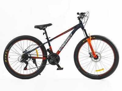 Велосипед 26 ST Corso «ENERGY»EN-26049 сталь 13", (к-т SHIMANO) чорно-помаранчевий