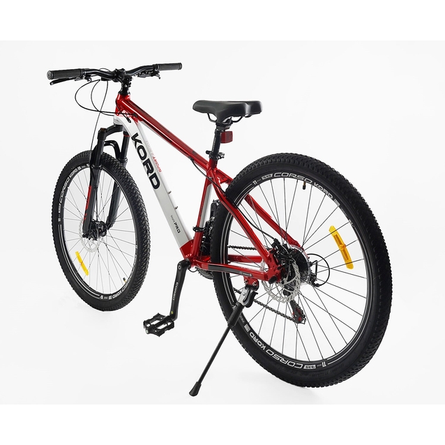 Велосипед 27.5 AL Corso «KORD» KD-02487 алюміній 15.5", (к-т SHIMANO) червоно-срібний фото westvelo.com