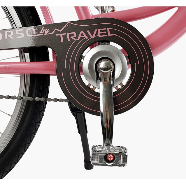 Міський велосипед 26 ST Corso «TRAVEL» TL-26611 сталь 16,5", рожевий (+к(чорний)/к/б) фото westvelo.com