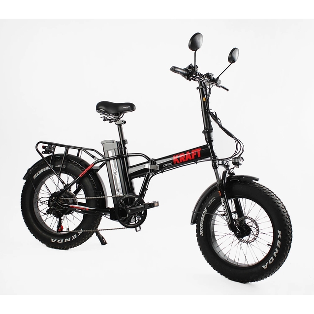 Електрофетбайк 20 ST Corso «KRAFT» KR-31007 сталь, дв 500W, акум 48V13Ah, (к-т SHIMANO) чорно-червоний