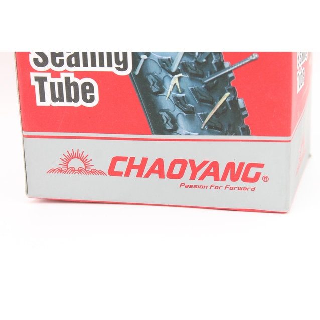 Камера 28. довгий ніпель AV 48mm CHAOYANG (1.75) самоклеюча (з антипрокольним гелем) фото westvelo.com