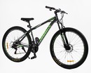 Велосипед 29 AL Corso «DARK-X» DX-29904 алюміній 17", (к-т SHIMANO) графітово-салатовий фото westvelo.com