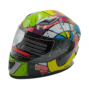 Мото шолом, закритий (L 59-60) VLAND M62 інтеграл, мультиколір