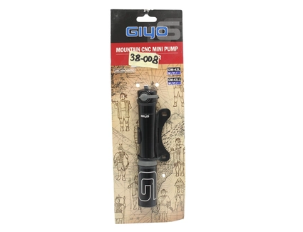 Насос вело GIYO Тайвань GM-43L Al чорн, макс тиск 180 psi (presta+schrader+борт, лопатка)