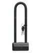 Замок на ключ скоба, сталева, TONYON  TY339D 100x290 (50х230)мм, товщина скоби 13мм, чорно-сірий фото westvelo.com