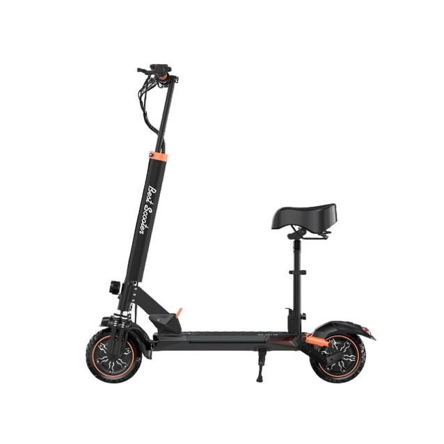 Електросамокат Best Scooter MS-40140 двигун 2х1200W, акумулятор літієвий 48V 17.5Ah з сидінням, складний, колеса 10, чорно-помаранчевий фото westvelo.com