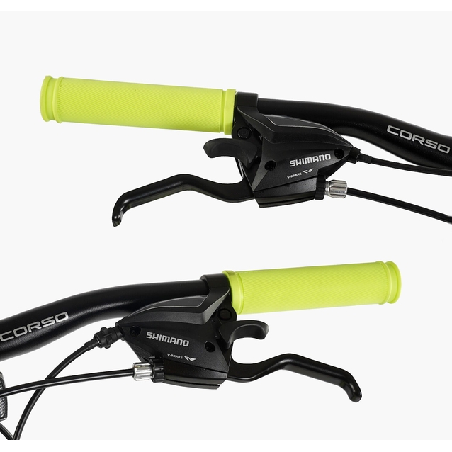 Велосипед 26 AL Corso «NEXT» NX-26400 алюміній 13", (к-т SHIMANO) чорно-жовтий фото westvelo.com