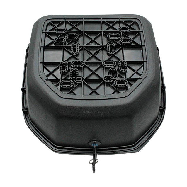 Кофр (багажник) для мотоцикла задній ROBIK 48 (400х400х280) 45L червоний з катафотом фото westvelo.com