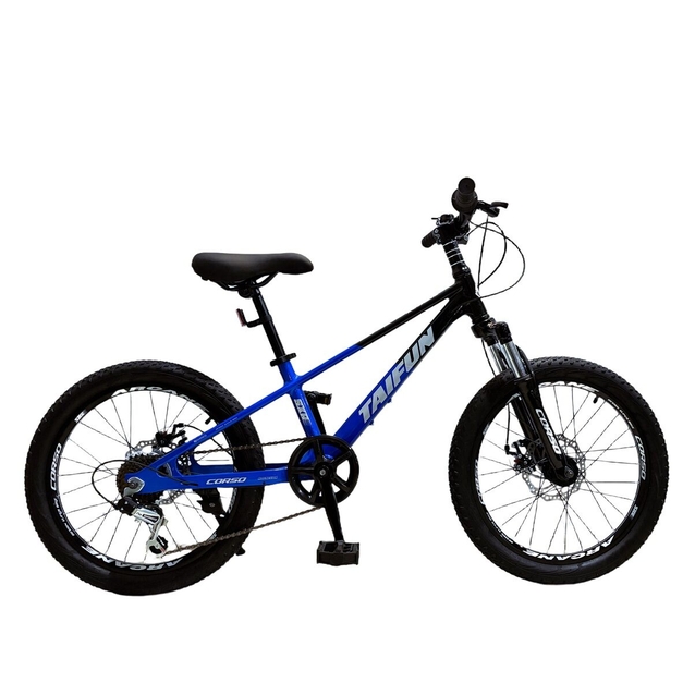 Велосипед 20 MG Corso «TAIFUN» TF-81265 магній 11", (к-т SHIMANO) синьо-чорний фото westvelo.com
